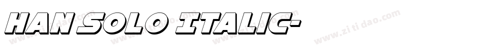 Han Solo Italic字体转换